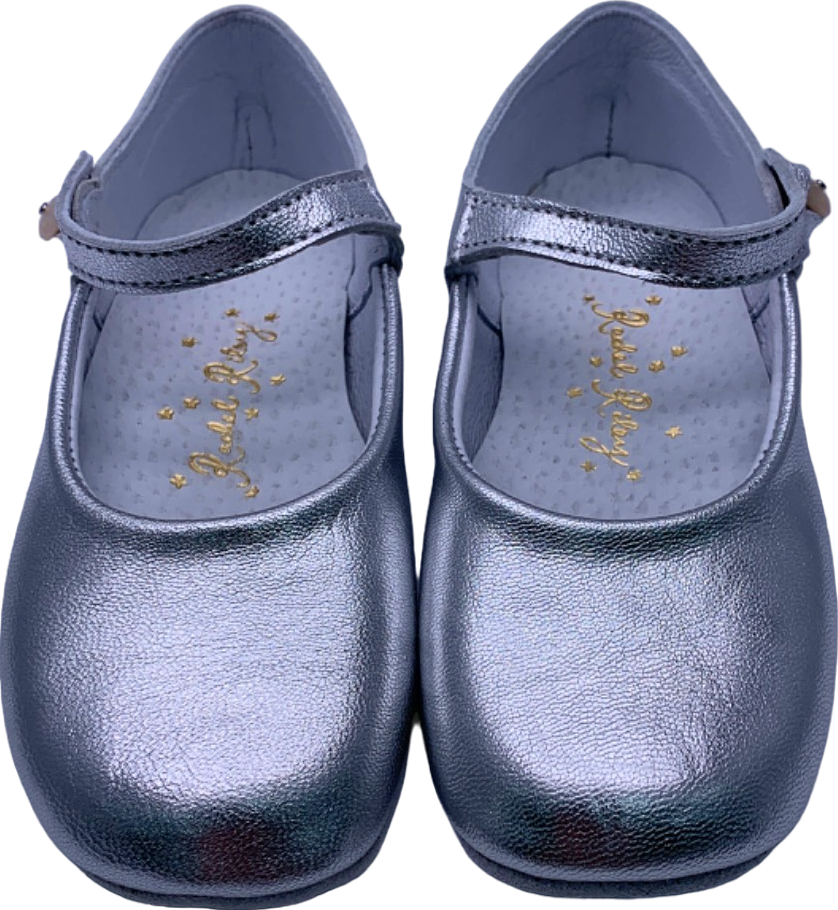 Rachel Riley Silver Mary Jane Shoes EU 27