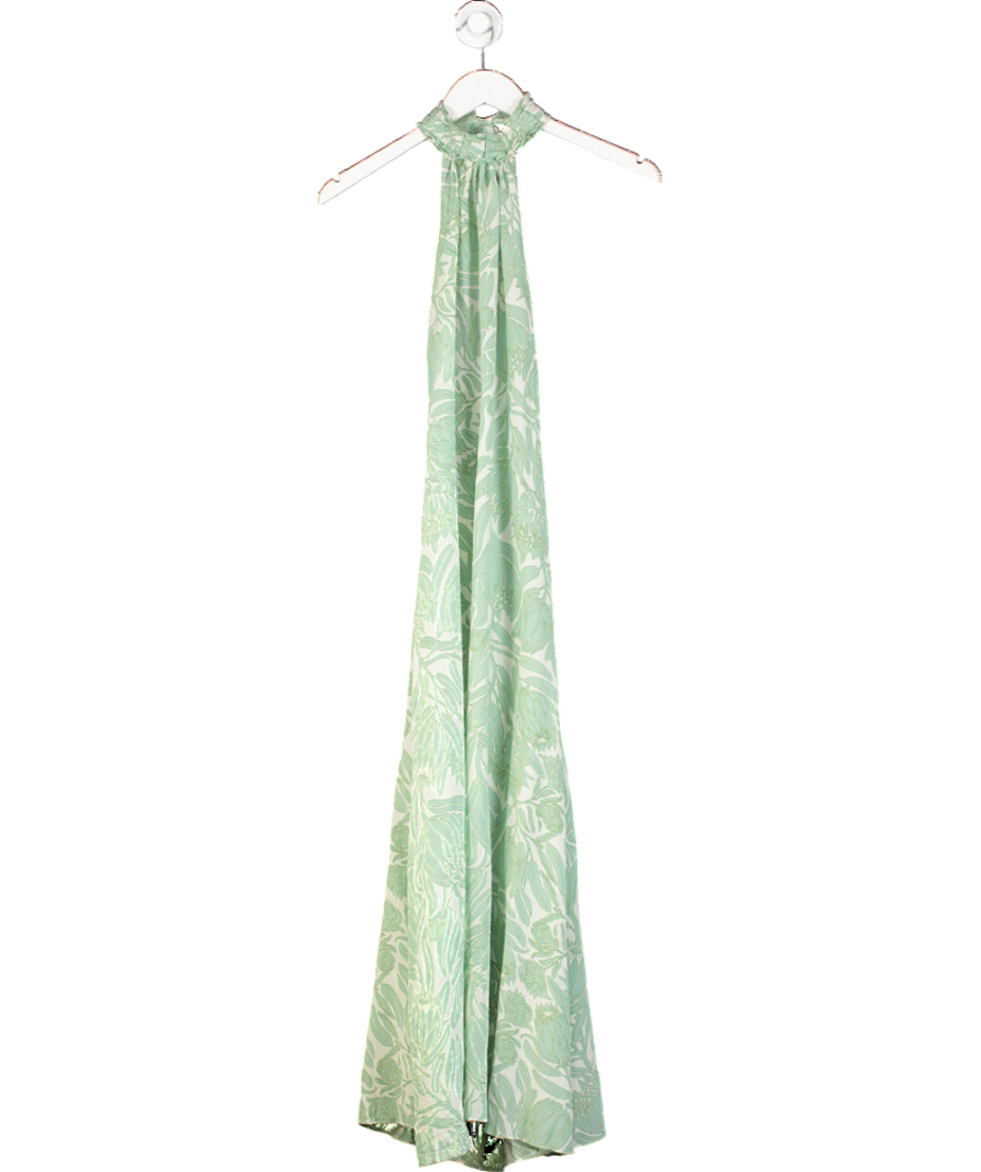 Lotty B Mustique Green Silk Dena Dress Protea UK S