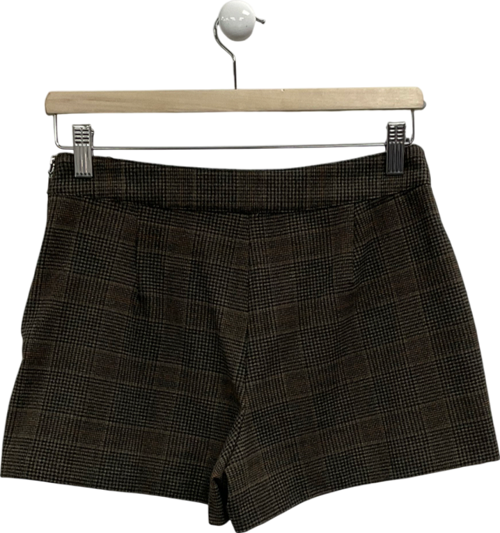 ZARA Brown Checked Skort UK XS