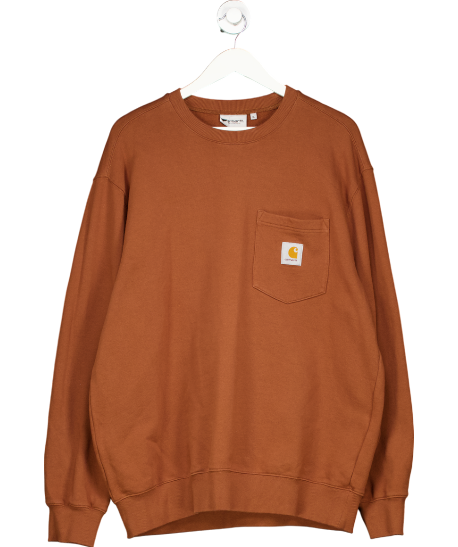 Carhartt Brown American Script Sweatshirt UK XL