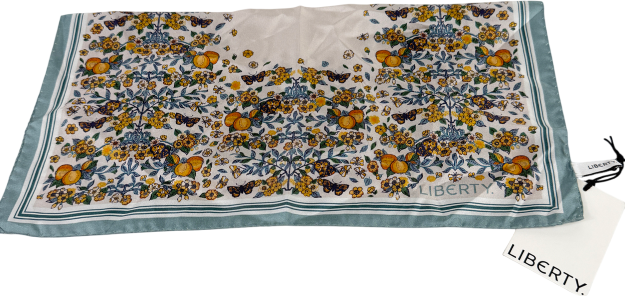 Liberty Blue Maze Scarf 100% Silk One Size