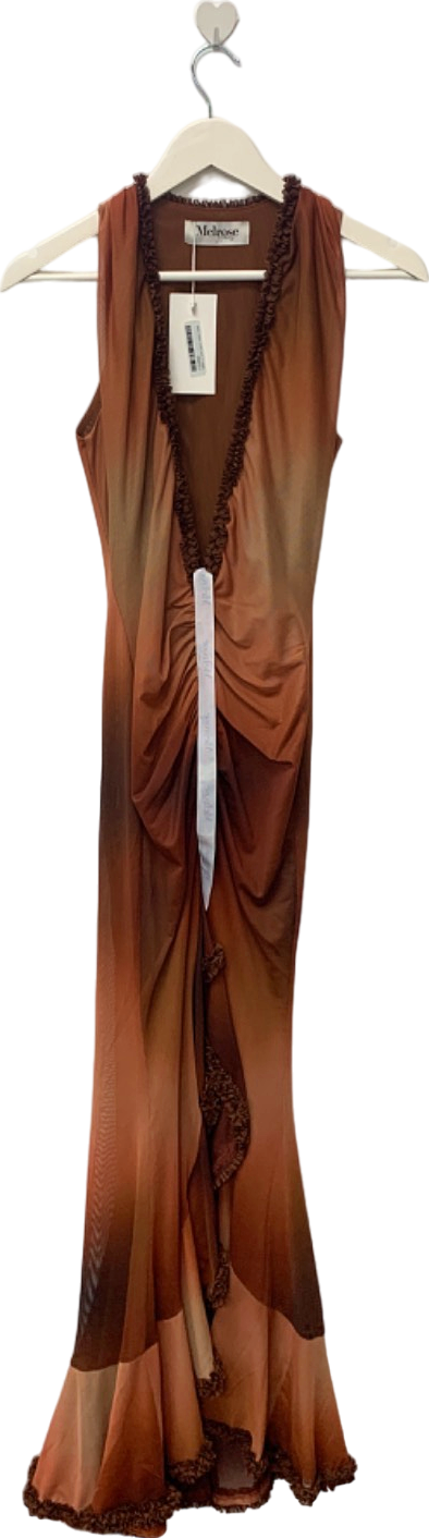 Melrose House Brown Gradient Sleeveless Dress UK S