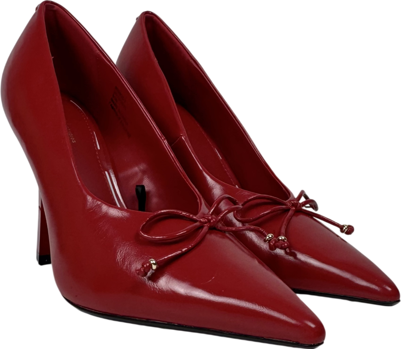 River Island Red Bow Court Heels UK 6 EU 39 👠