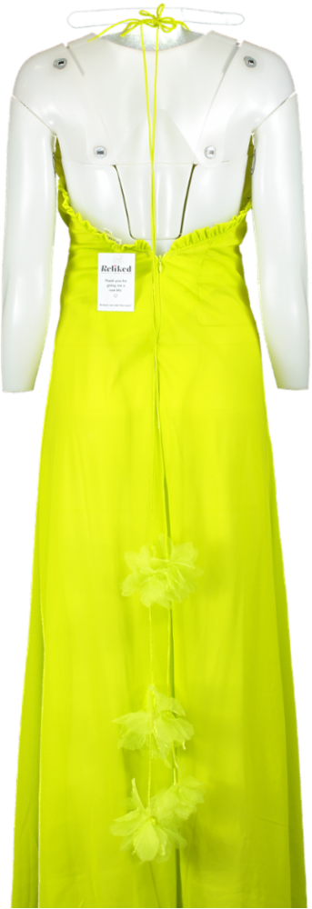 For Love & Lemons Lime Green Maxi Dress UK XS