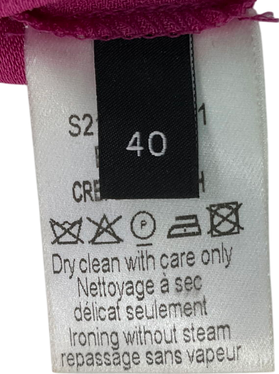 Joseph Pink Fuchsia Short Sleeve V Neck Crepe Stretch Dress UK 12