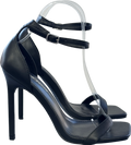 Public Desire Black Barely There Heeled Sandals UK 4 EU 37