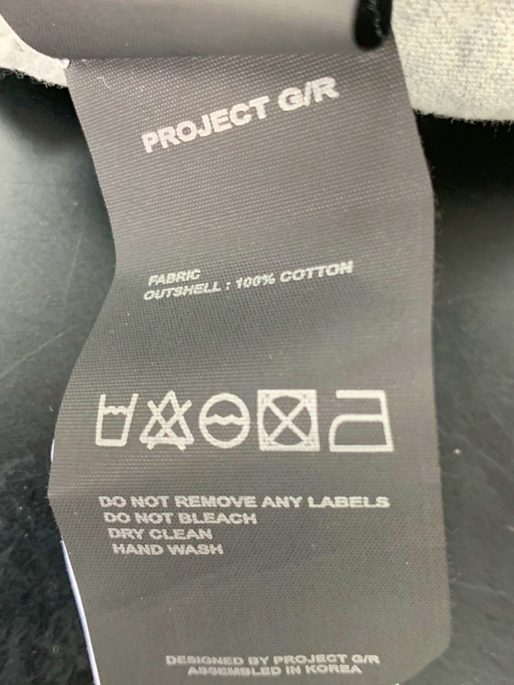 Project G/R Black University Seoul Hoodie UK XL