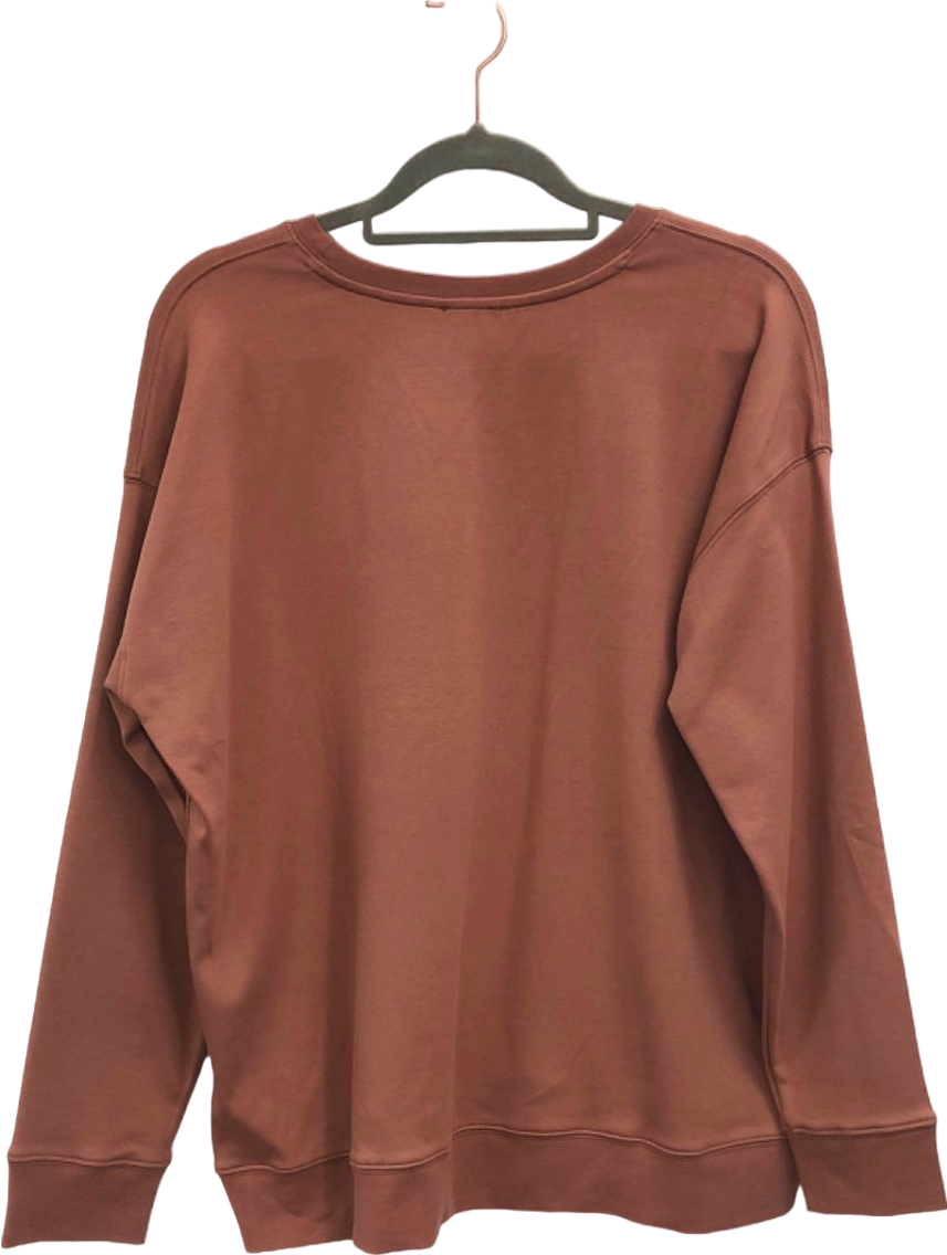 ELEVEN LOVES Brown THE PERFECT CREW NECK SWEATSHIRT UK M