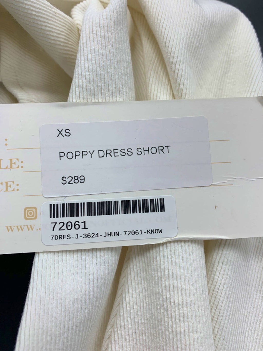 Johansen White Poppy Dress  XS