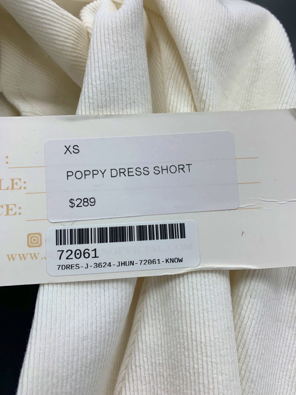 Johansen White Poppy Dress  XS