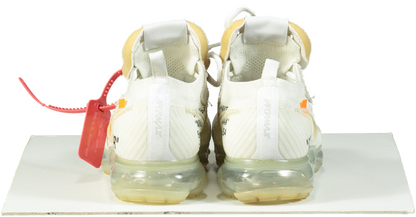 Off-White x Nike White Knit Fabric and Suede Air Vapor Max Trainers UK 7