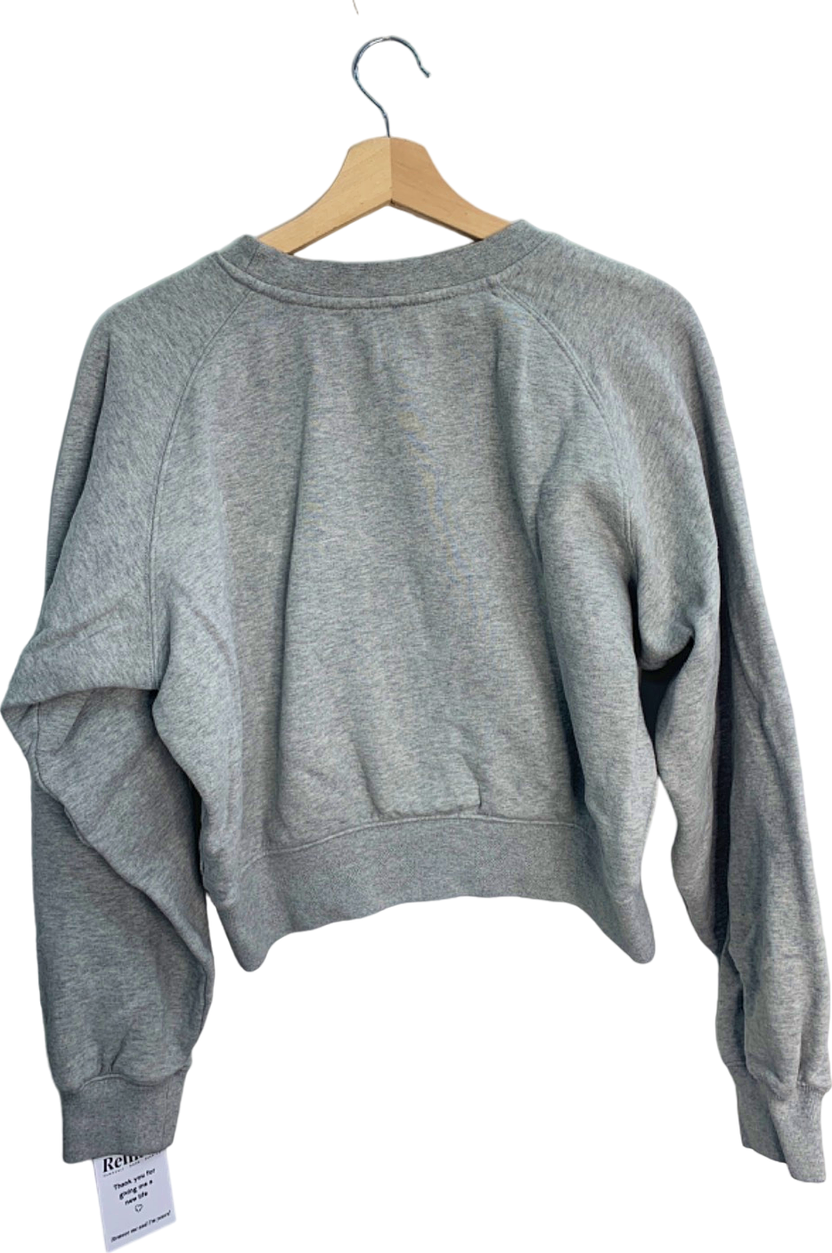 Björn Borg Grey STHLM Crop Crew Sweatshirt S