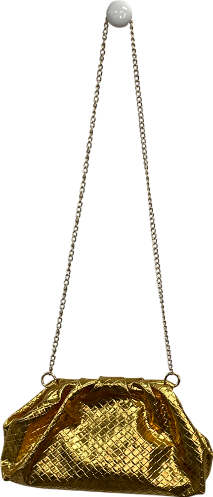 Glamorous Metallic Textured Cross Over Body Bag One Size