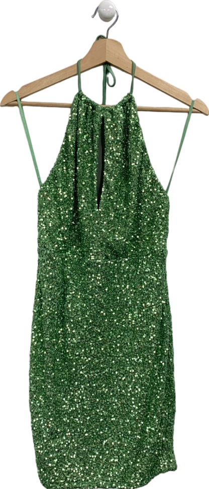 Fashion Nova Sage Katie Sequin Maxi Dress L