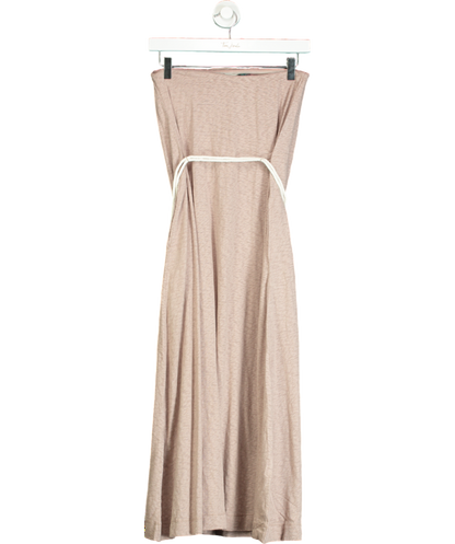 Free People Beige Beach Peyton Maxi Dress UK XS