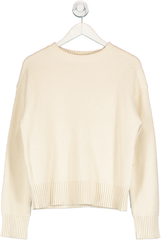 EVERLANE Cream Organic Cotton Sweater UK S