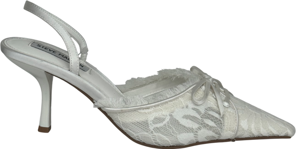 STEVE MADDEN White Serenade-l Lace heels UK 6 EU 39 👠