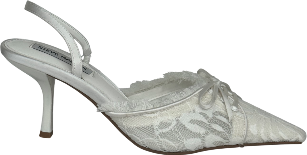 STEVE MADDEN White Serenade-l Lace heels UK 6 EU 39 👠
