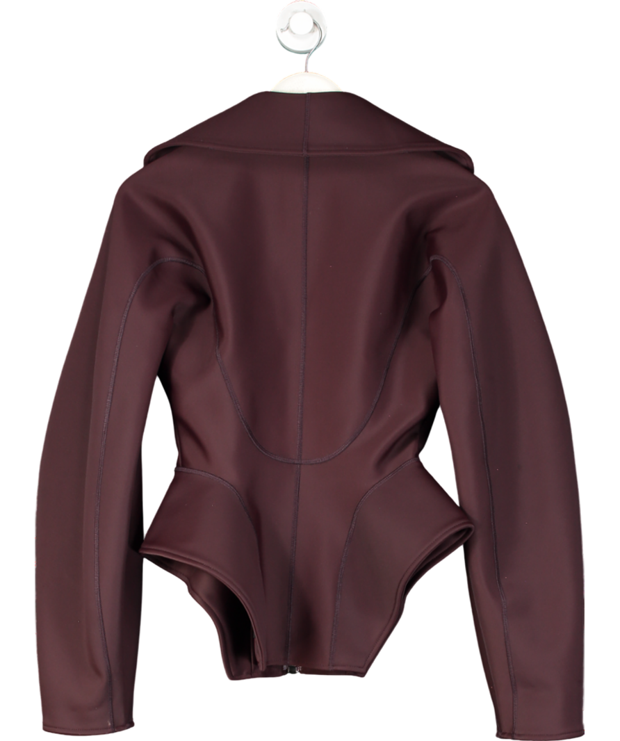 Mugler Red Corseted Scuba Jacket UK 6