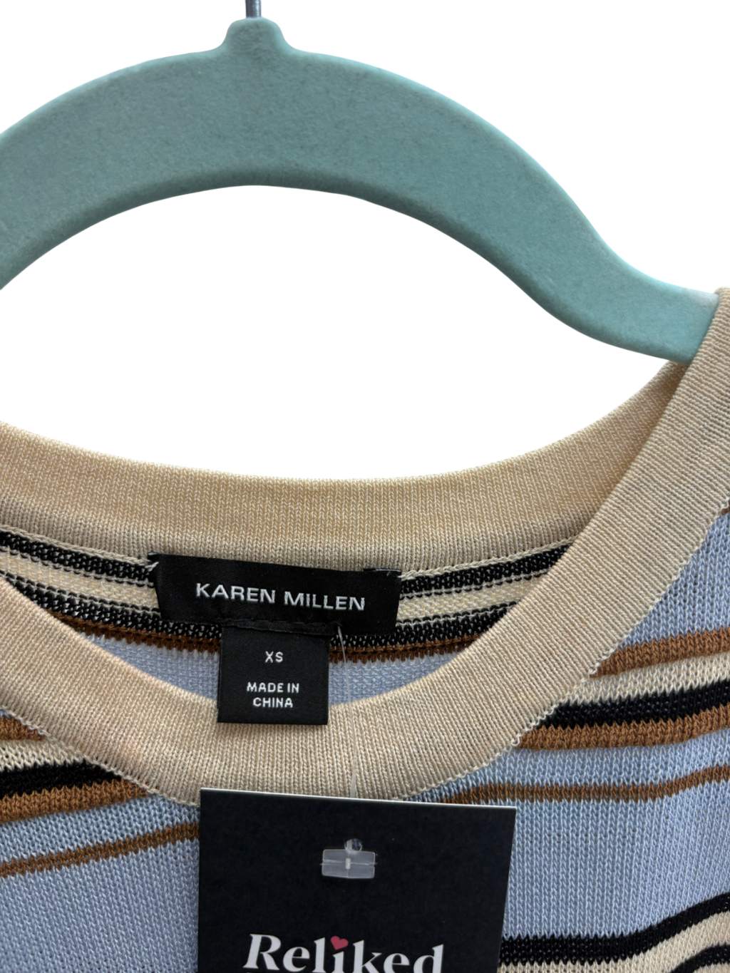 Karen Millen Beige Lightweight Stitch Detail Knitted Dress UK XS