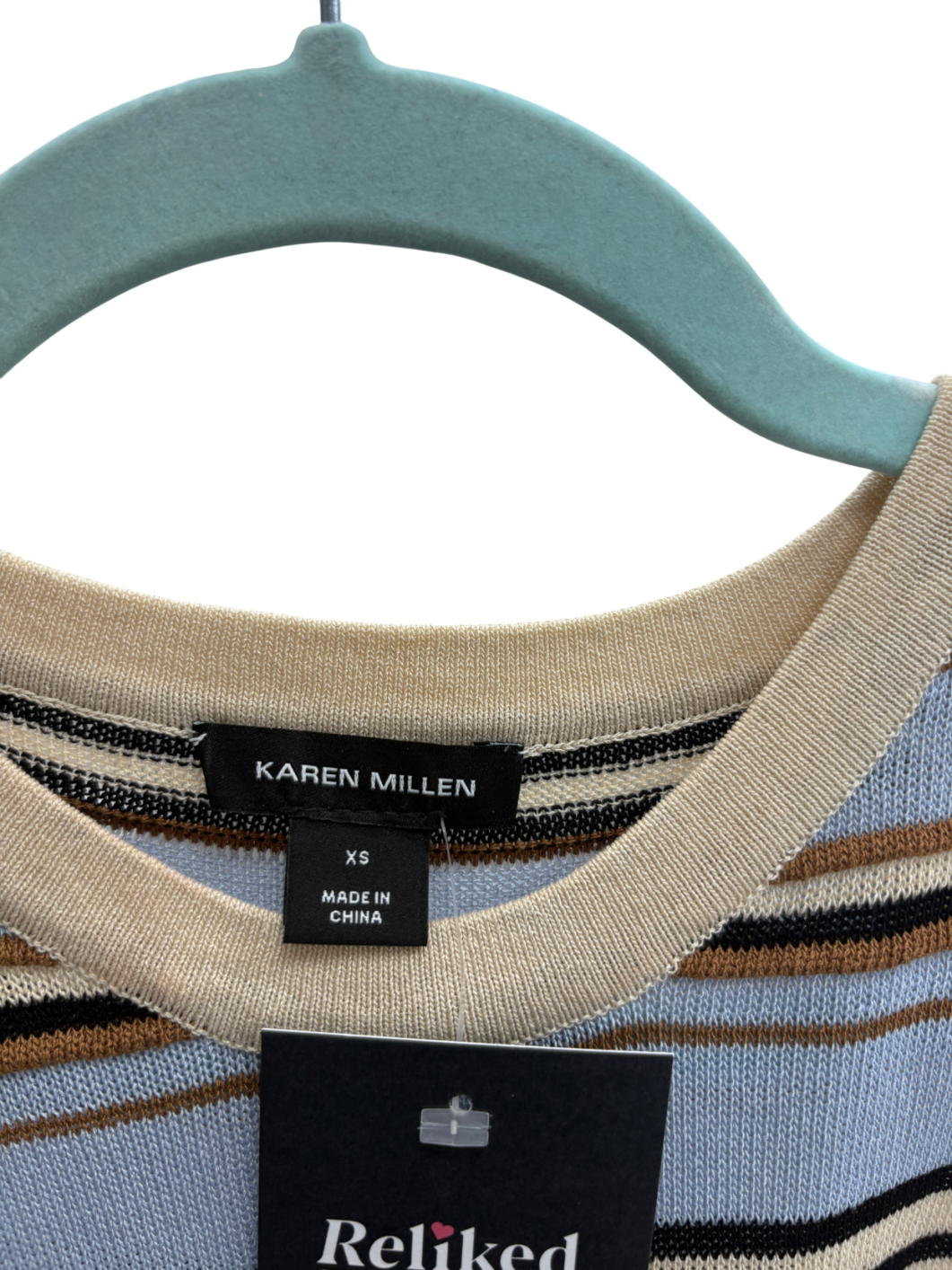 Karen Millen Beige Lightweight Stitch Detail Knitted Dress UK XS