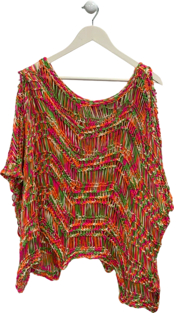 Glamify Multicolour Knit Poncho One Size