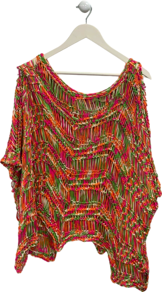 Glamify Multicolour Knit Poncho One Size