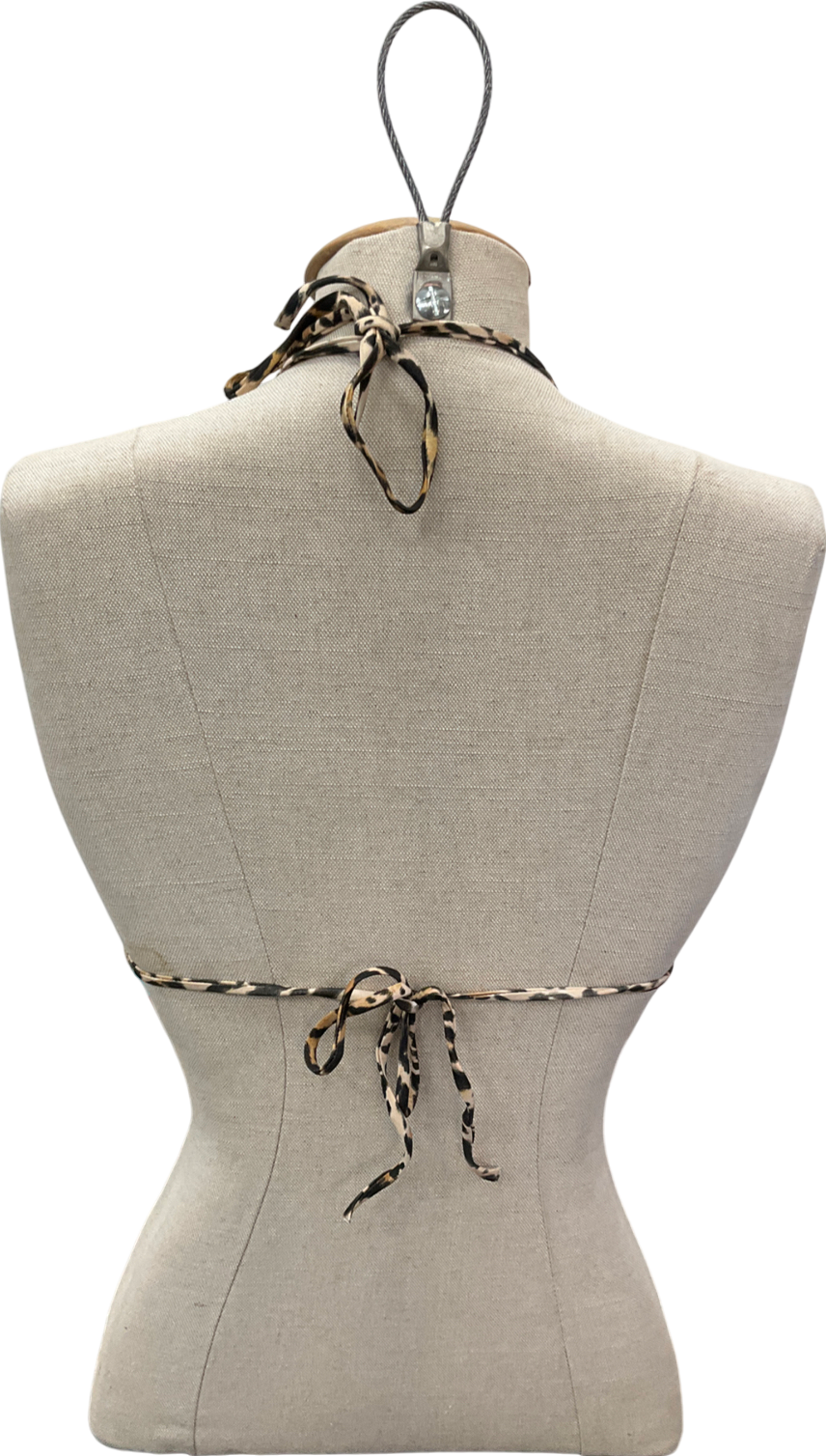 Melissa Odabash Brown Costa Top Cheetah Print UK 8