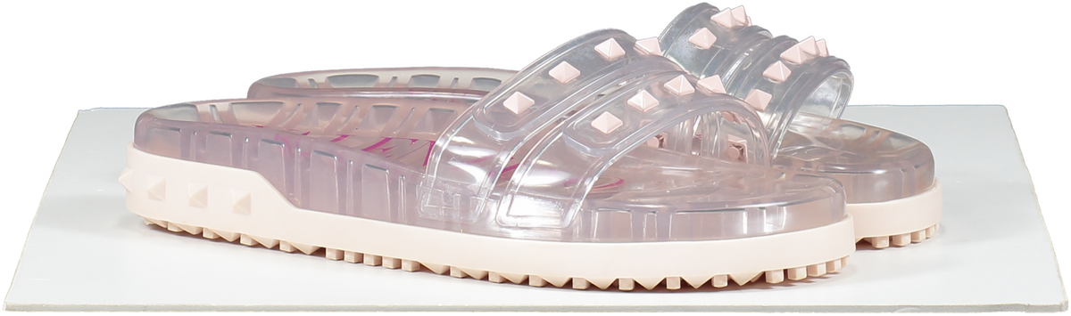 Valentino Rockstud Jelly Sandals Clear Rockstud Sandals Rockstud