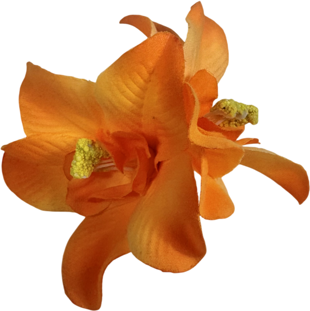 ASOS Orange Air Clip With Faux Flower Design One Size