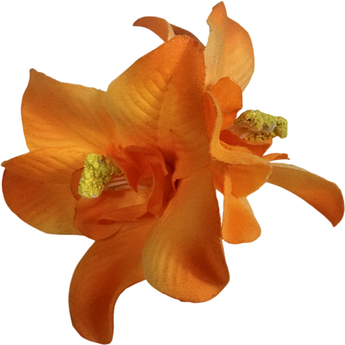 ASOS Orange Air Clip With Faux Flower Design One Size
