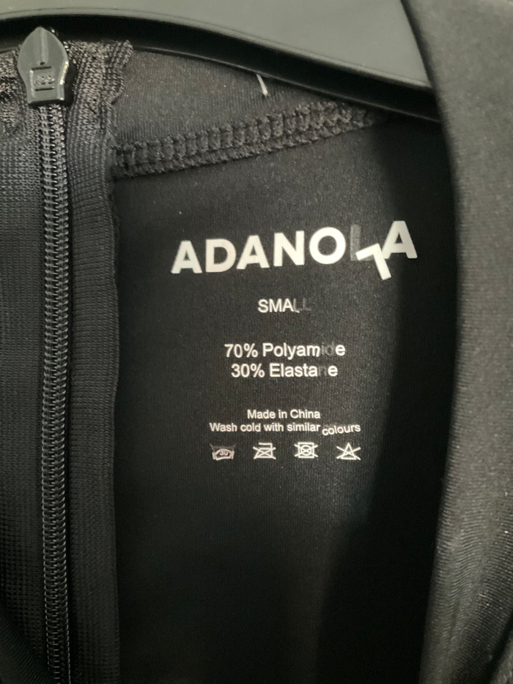 Adanola Black Ultimate Long Sleeve Unitard UK S