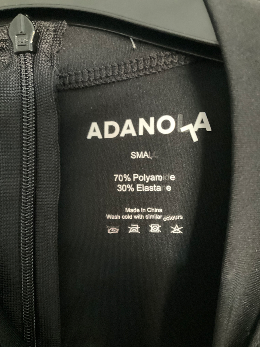 Adanola Black Ultimate Long Sleeve Unitard UK S