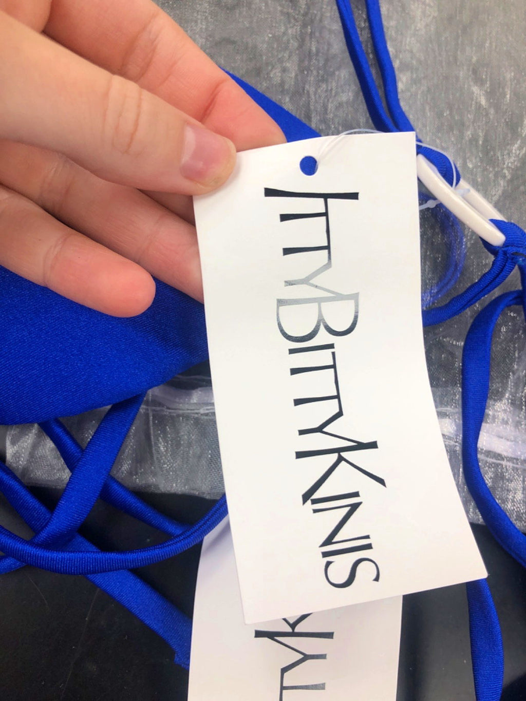 IttyBittyKinins Blue Halter Bikini Set UK L