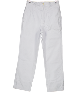 Bassike Blue Straight Leg Cotton Trousers UK 6