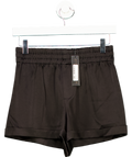 Alice + Olivia Black Richie Cuffed Low Rise Boxer Short UK XS