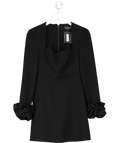Lou Black Janelle Fancy Neckline Mini Dress UK 6