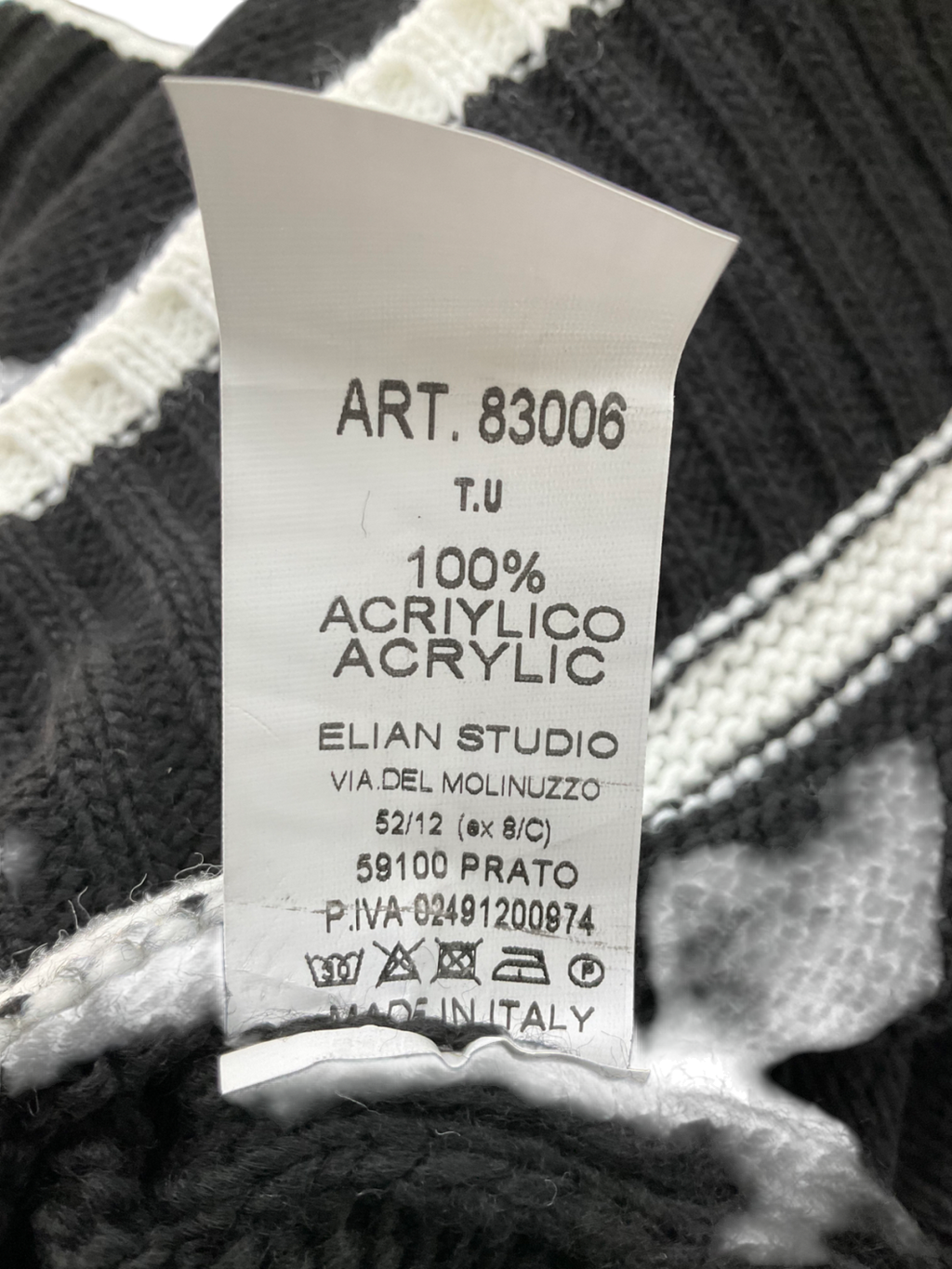 Moda Italia Black Colour Block Knitted Jumper UK M