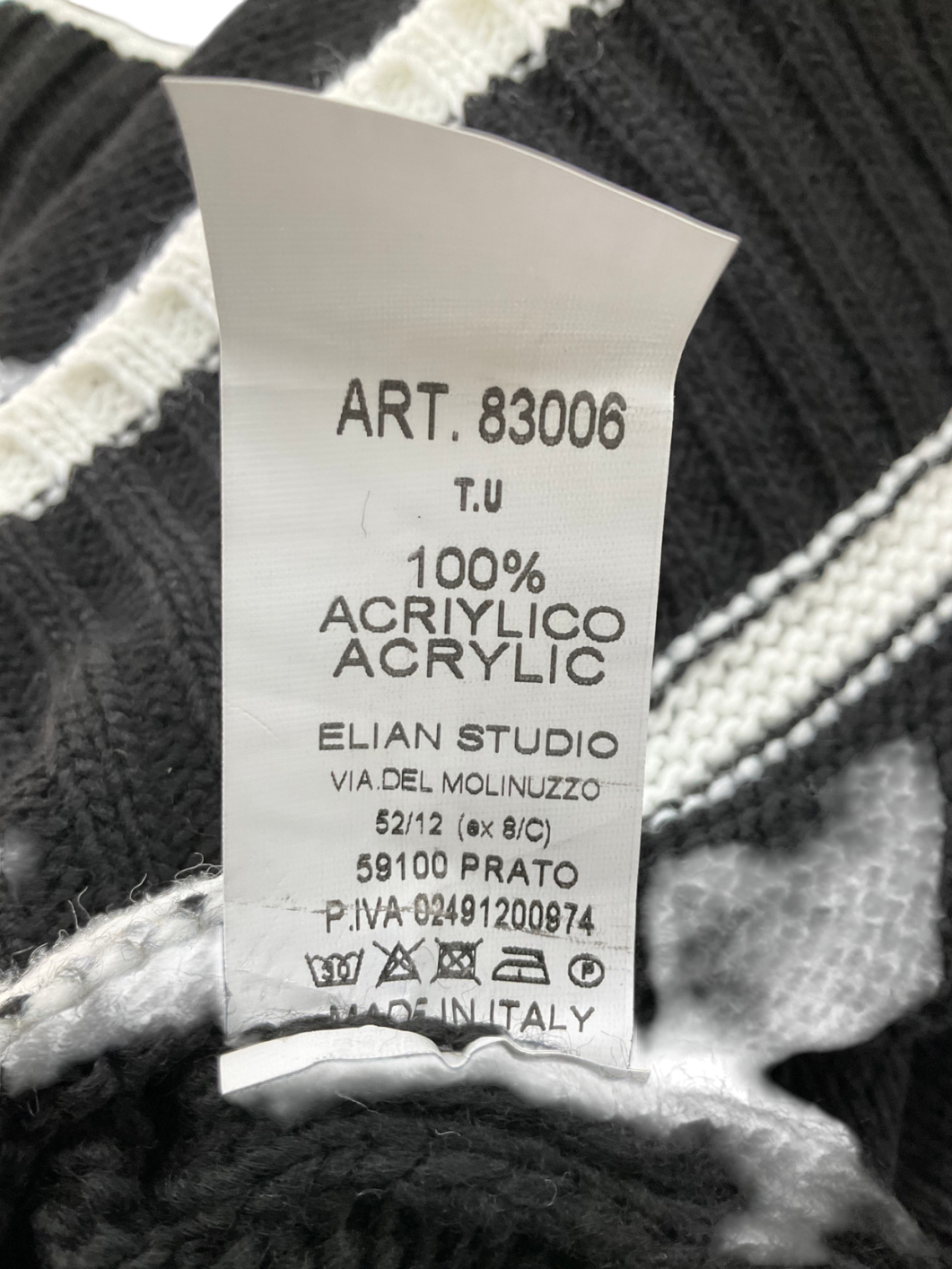 Moda Italia Black Colour Block Knitted Jumper UK M