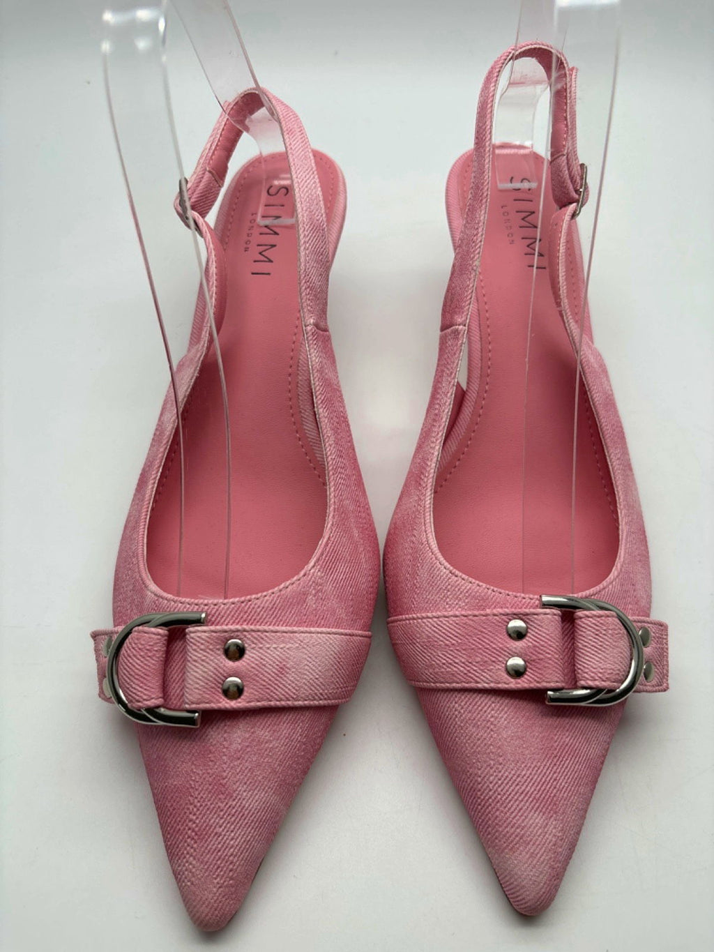 Simmi Pink Slingback Kitten Heels UK 6