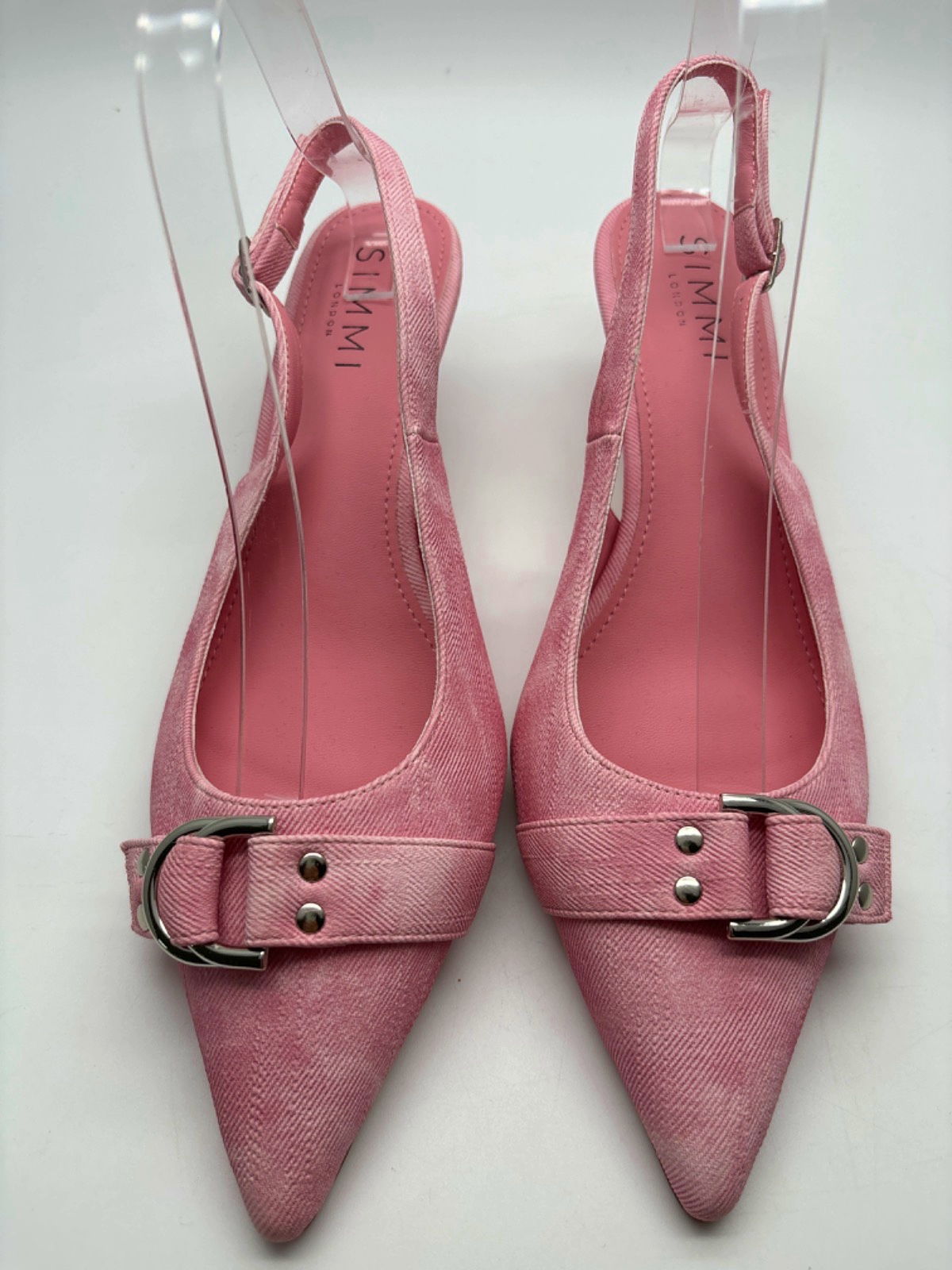 Simmi Pink Slingback Kitten Heels UK 6