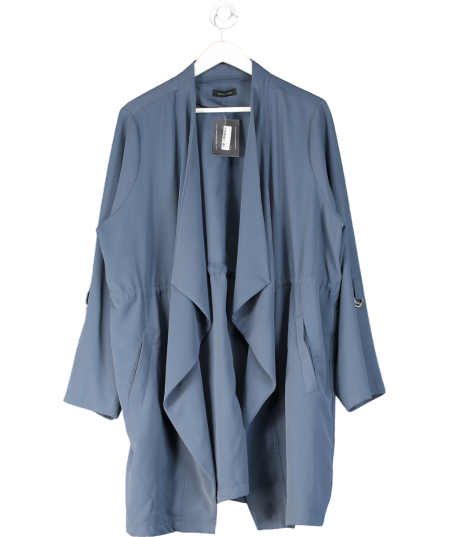 New Look Blue Plus Drawstring Waist Open Shacket UK 22