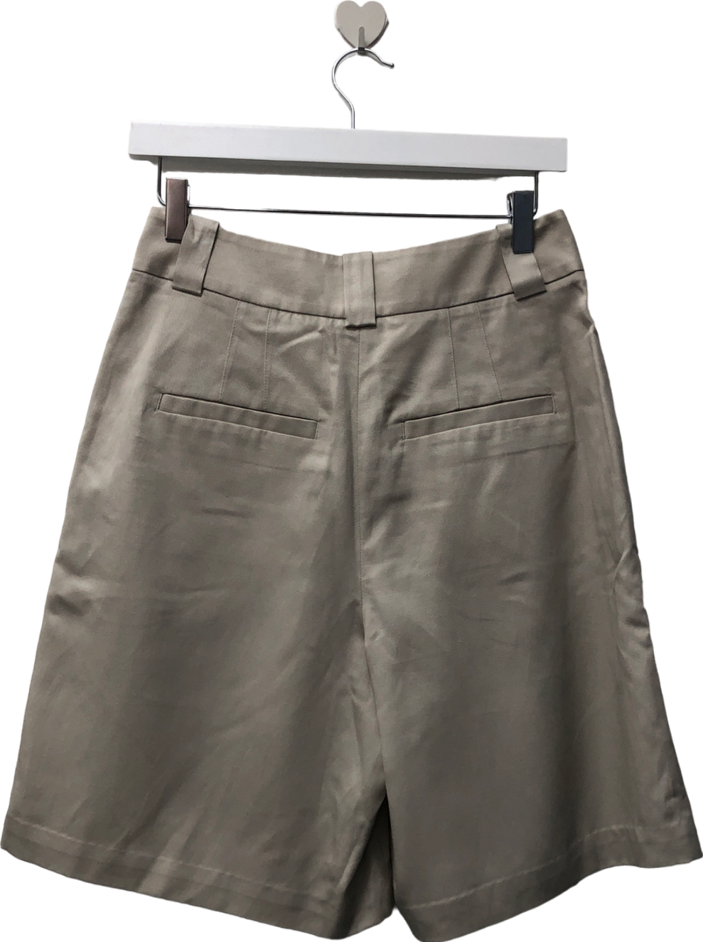 & Other Stories Beige Tailored Shorts UK 8