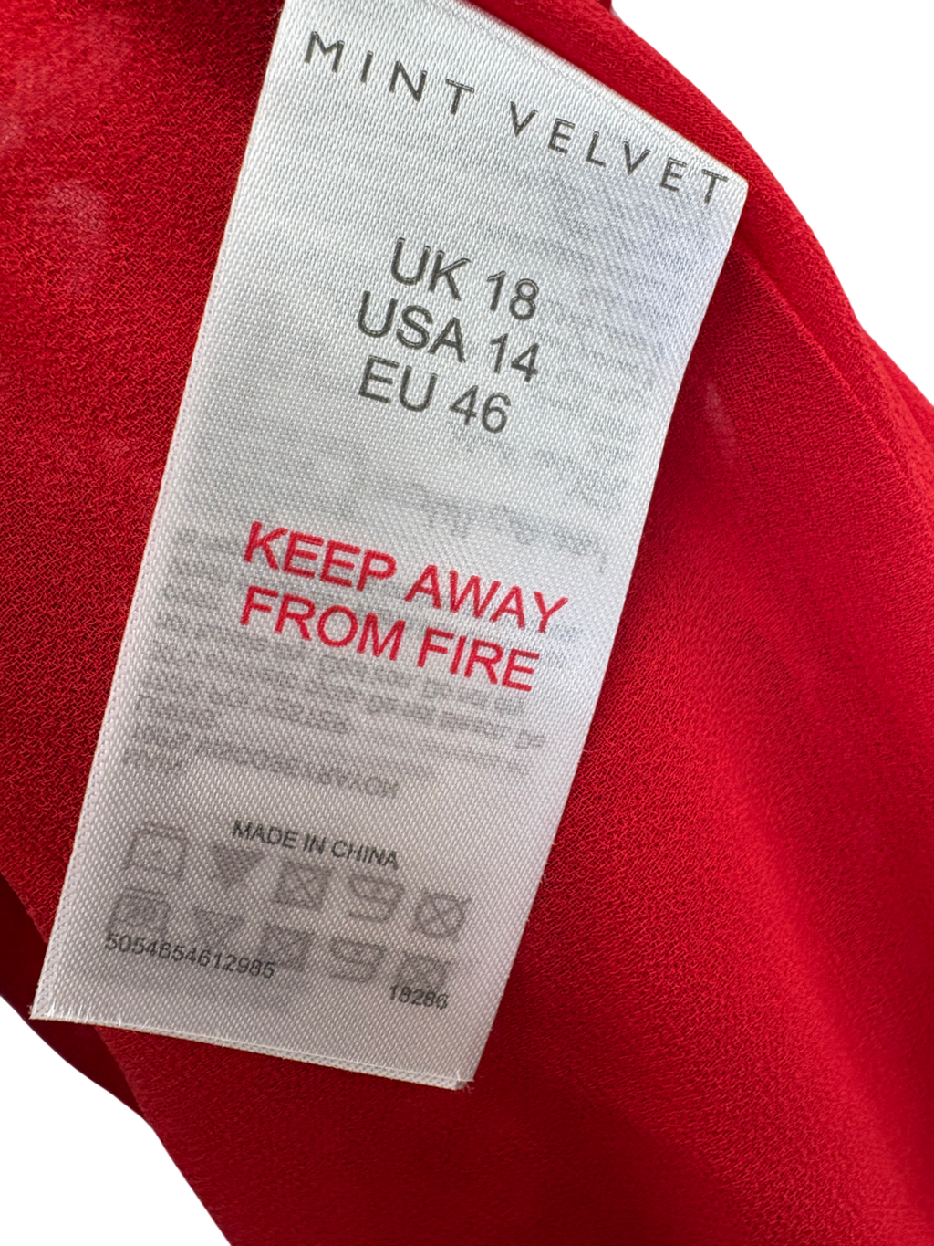 Mint Velvet Red Lip Print Midi Dress UK 18