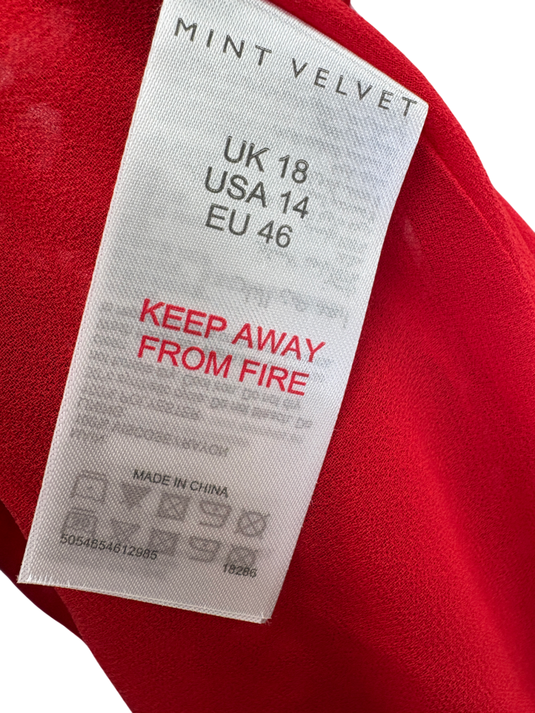 Mint Velvet Red Lip Print Midi Dress UK 18