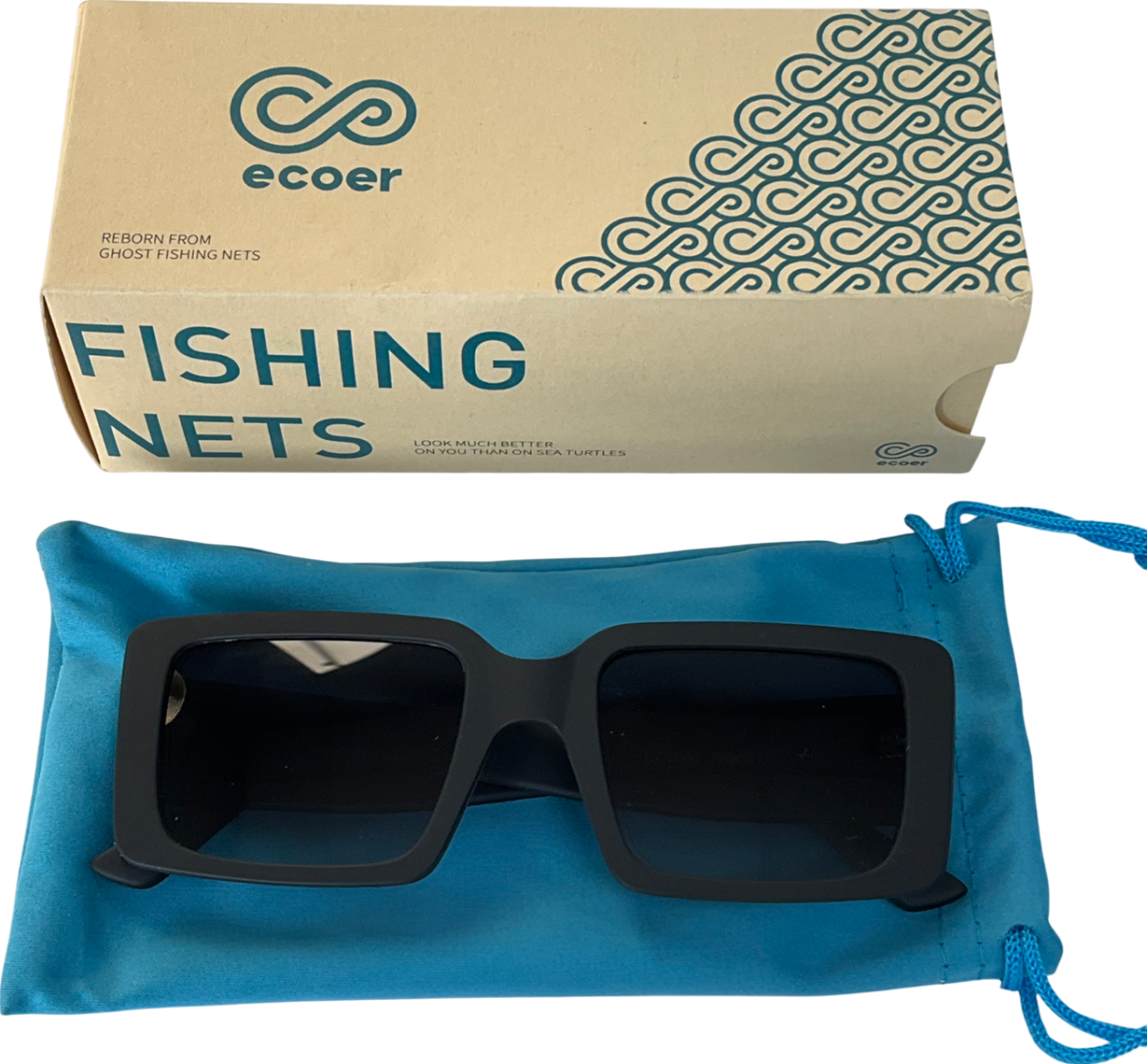 ecoer Black Ego Ocean Sunglasses One Size