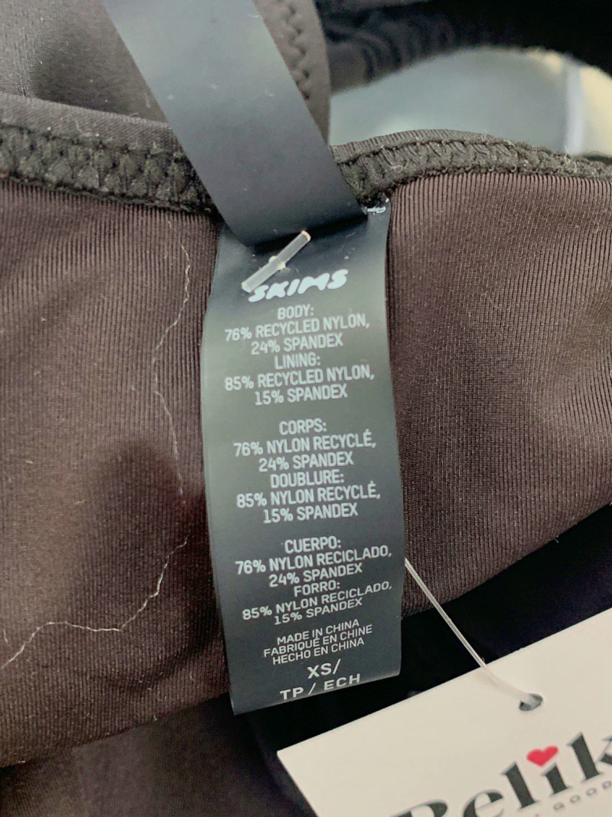 SKIMS Black Triangle Bikini Set UK S/XS