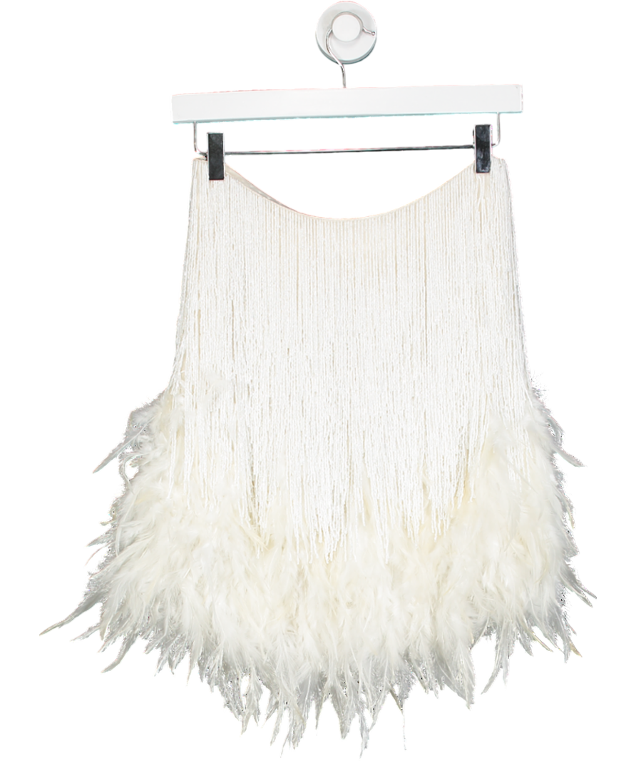 Nadine Merabi White Sara Skirt UK 8