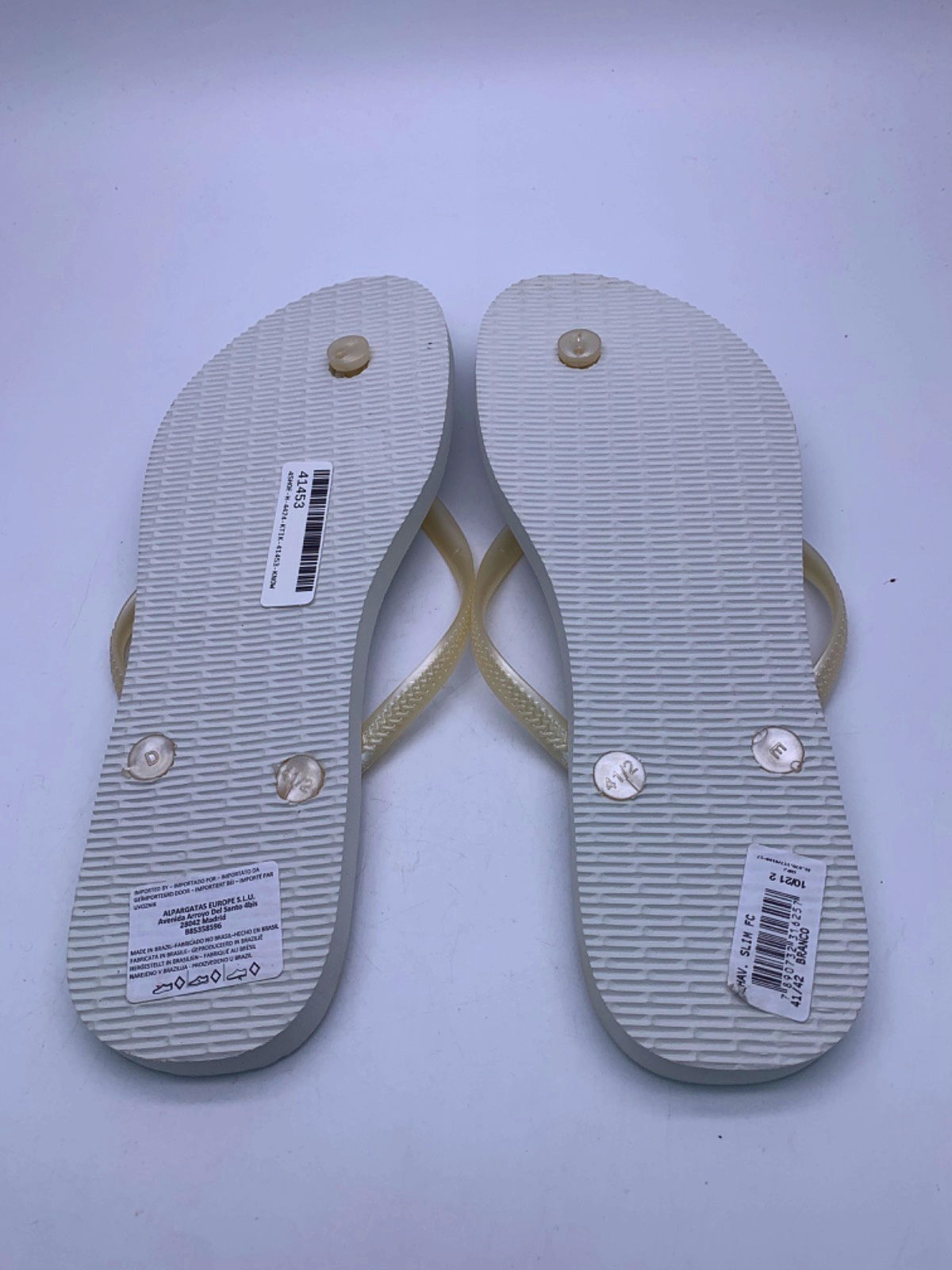Havaianas White Slim Flip Flops EU 41/42 UK 8/9