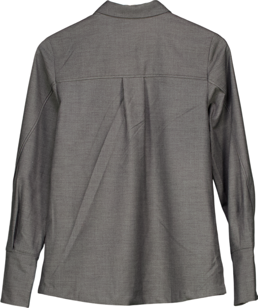 Karen Millen Grey Wool Blend Shirt UK 6